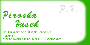 piroska husek business card